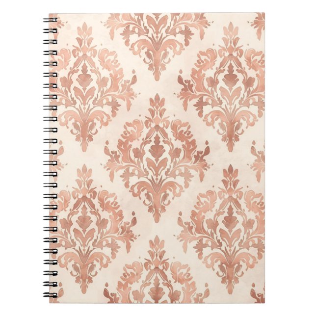 Cuaderno Patrón Ornamental de Acuarela de Damasco de Meloco (Frente)