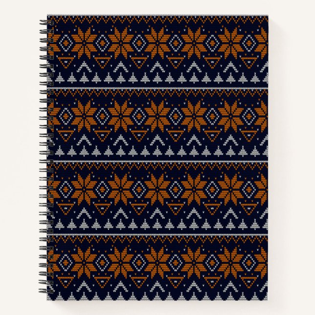 Cuaderno Patrón ornamental tradicional tribal popular abstr (Anverso)