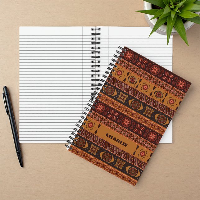 Cuaderno Patrón ornamental tribal de la etnia terracota mod (Subido por el creador)