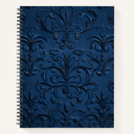 Cuaderno Patrón Ornato Azul Profundo
