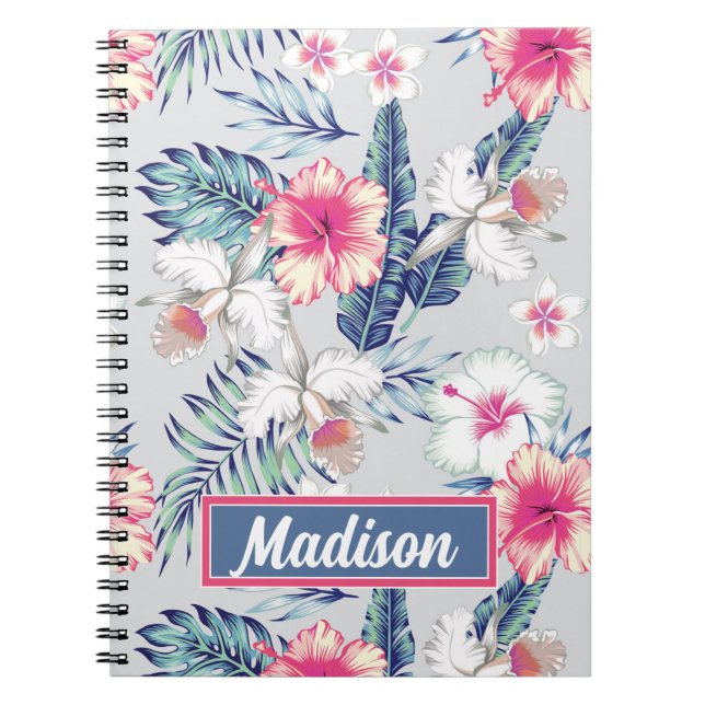Cuaderno Patrón Orquídea Tropical (Frente)