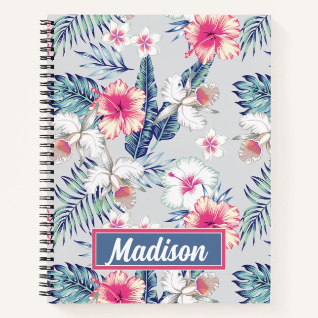Cuaderno Patrón Orquídea Tropical (Anverso)