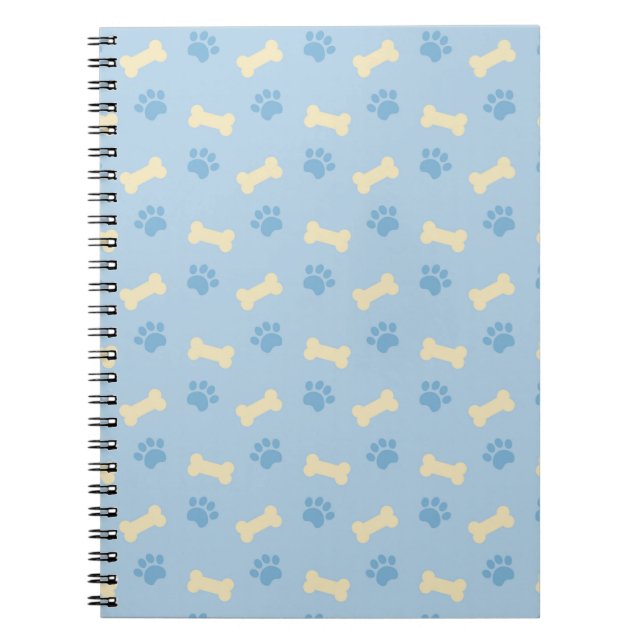 Cuaderno Patrón óseo de impresión de la barra azul (Frente)