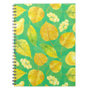 Cuaderno Patrón otoñal acuarela