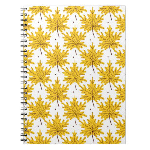 Cuaderno Patrón Otoño de hojas de arce doradas