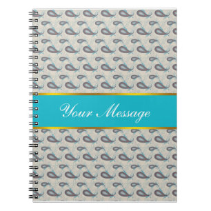 Cuaderno Patrón Paisley Champagne