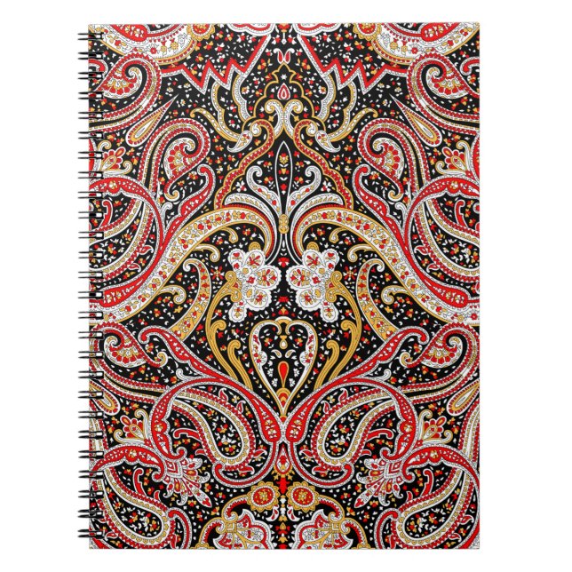 Cuaderno patrón paisley indio tradicional (Frente)