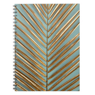 Cuaderno Patrón Palm Tropical Pintado de Oro