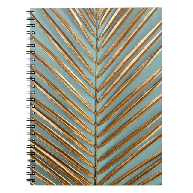 Cuaderno Patrón Palm Tropical Pintado de Oro (Frente)