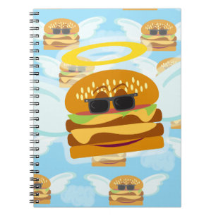 Cuaderno Patrón Personalizado Cheeseburger Angel Fun