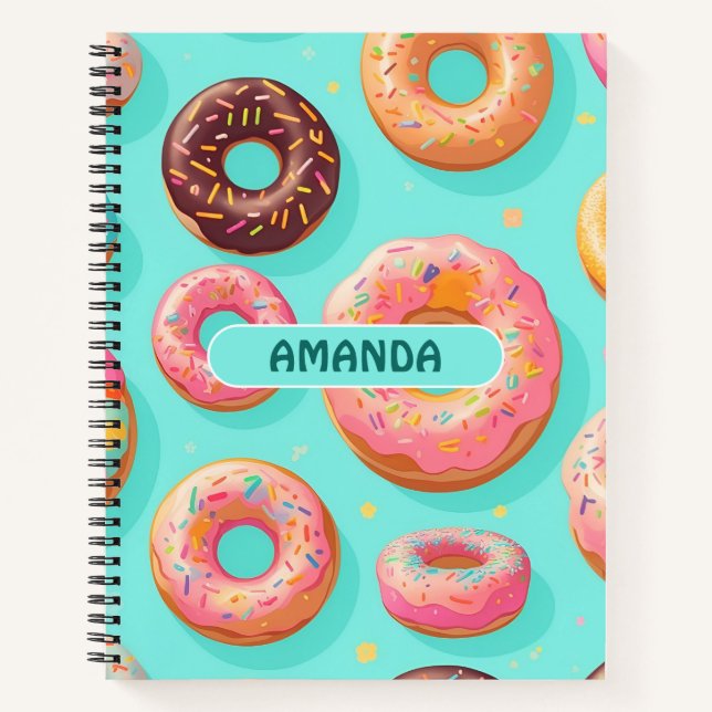 Cuaderno Patrón personalizado color arcoiris (Anverso)