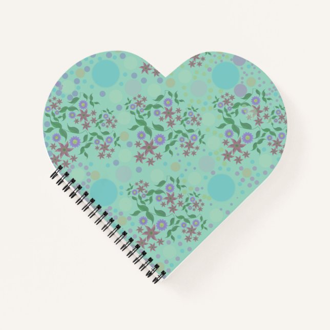 Cuaderno Patrón personalizado de flores y vides de Kidcore  (Anverso)