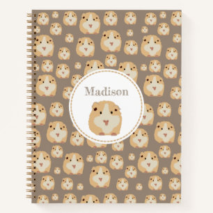 Cuaderno Patrón personalizado de hámster corto