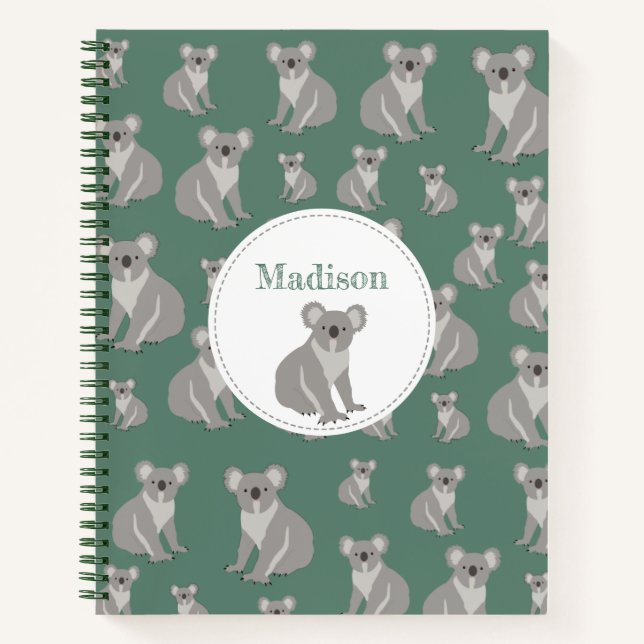 Cuaderno Patrón personalizado de Koala (Anverso)