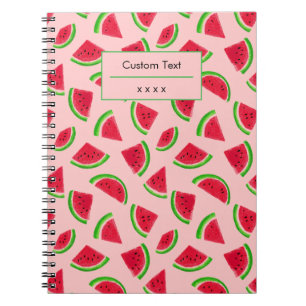 Cuaderno Patrón personalizado de rodajas de sandía