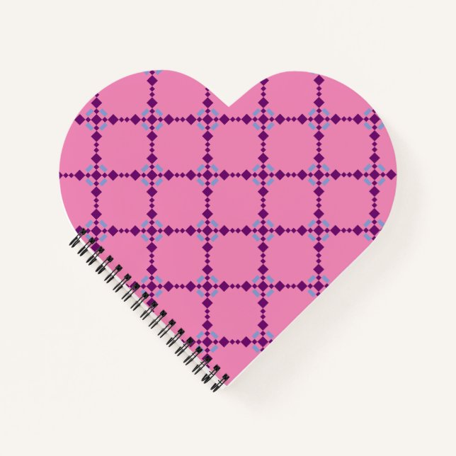 Cuaderno Patrón Pixelado Púrpura (Anverso)