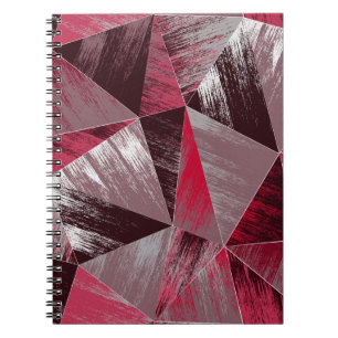 Cuaderno Patrón poligonal de grunge con triángulos.