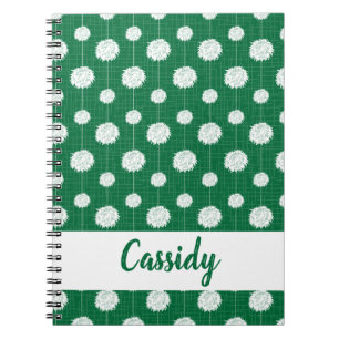 Cuaderno Patrón Pom Pom de animadores verdes