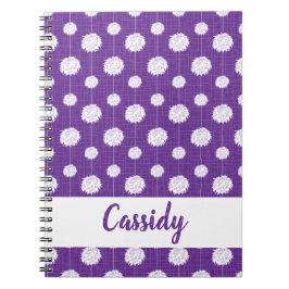 Cuaderno Patrón Pom Pom Pom de animador púrpura