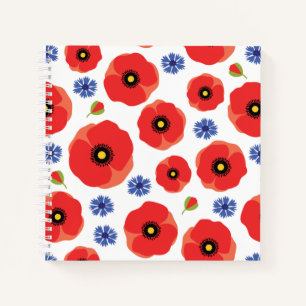Cuaderno Patrón Poppys Y Cornflowers