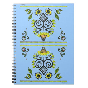 Cuaderno Patrón popular del girasol por Alexandra Cook