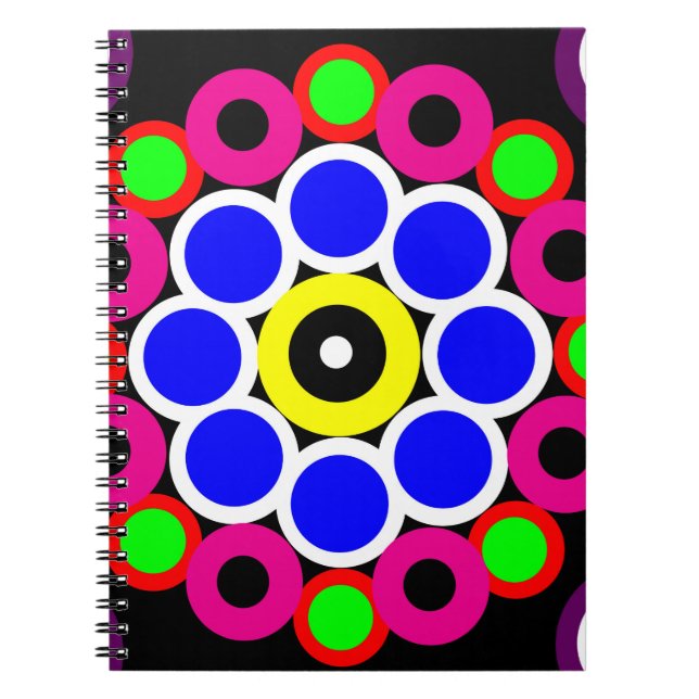 Cuaderno Patrón Psicodélico Moderno Persa (Frente)