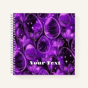 Cuaderno Patrón púrpura gótico de Pascua