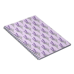Cuaderno Patrón púrpura para portátil Lavender