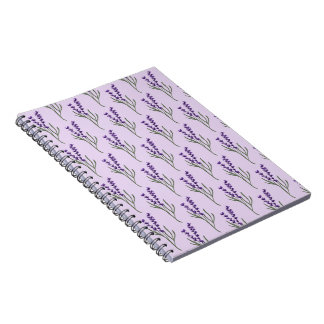 Cuaderno Patrón púrpura para portátil Lavender