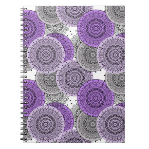 Cuaderno Patrón púrpura rosa Mandala árabe estilo oriental