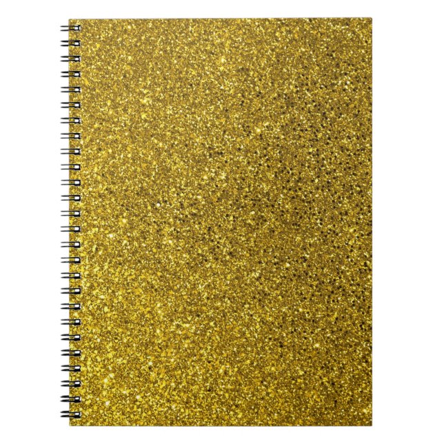 Cuaderno Patrón Purpurina dorado (Frente)