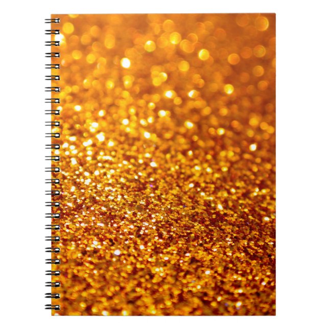 Cuaderno Patrón Purpurina dorado (Frente)