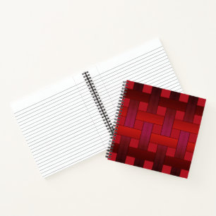 Cuaderno Patrón rayado de seda roja sin soldadura abdominal