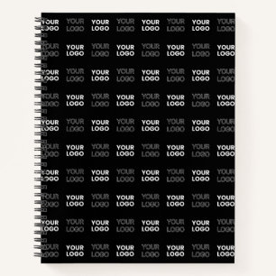 Cuaderno Patrón repetitivo de dos logotipos o imágenes