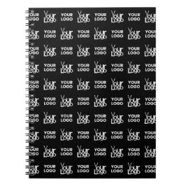 Cuaderno Patrón repetitivo de dos logotipos o imágenes