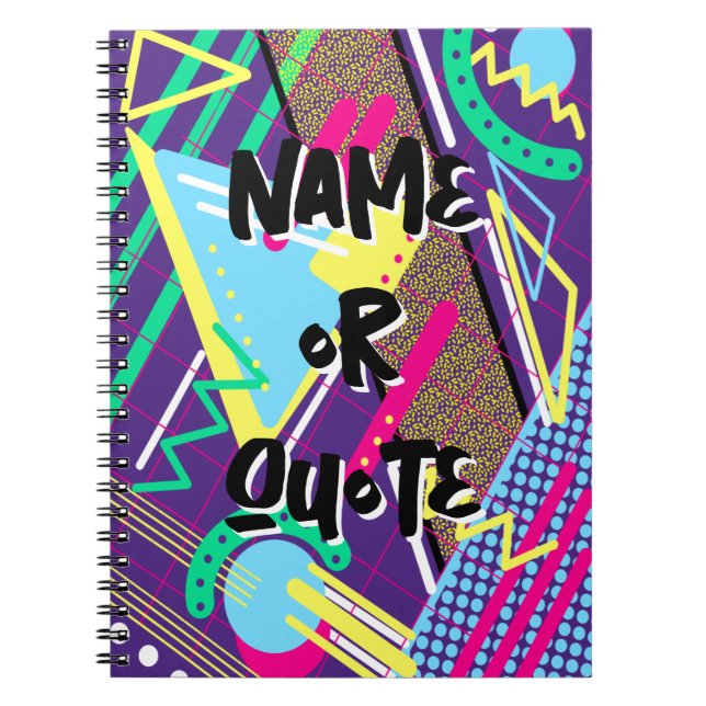 Cuaderno Patrón retro 90 Geometrical Morado 90 (Frente)