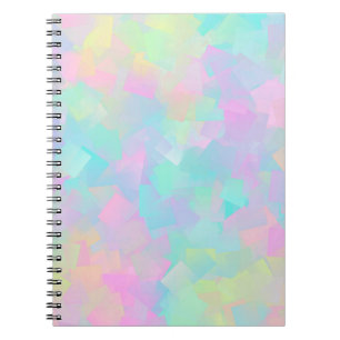 Cuaderno Patrón retro abstracto de formas geométricas en ro