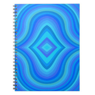 Cuaderno Patrón retro azul