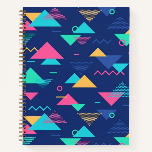 Cuaderno Patrón retro de los años 80 (Anverso)