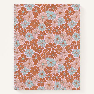 Cuaderno Patrón retro floral sin soldadura