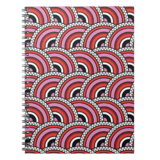 Cuaderno Patrón retro geométrico sin soldadura