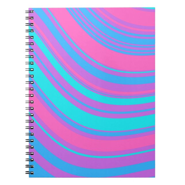 Cuaderno Patrón retro ondulado (Frente)