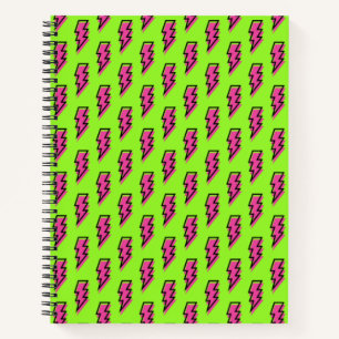 Cuaderno Patrón Retro Rosa Green Lightning de 80-90