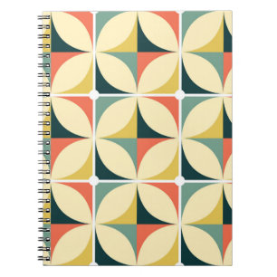 Cuaderno Patrón retro sin fisuras de los años 60 y 70, vint