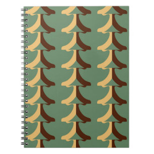 Cuaderno Patrón retro sin soldadura con elementos verticale