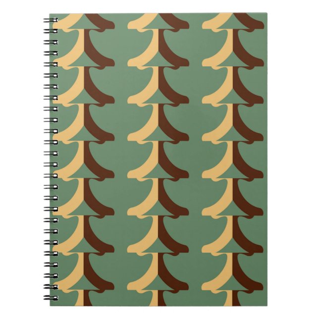 Cuaderno Patrón retro sin soldadura con elementos verticale (Frente)