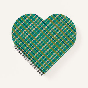 Cuaderno Patrón retro trenzado picnic chapado ducha verde V