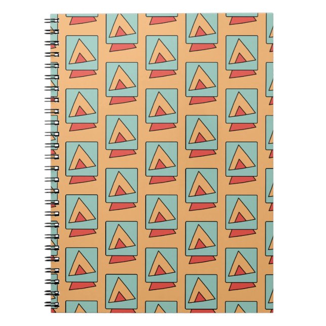 Cuaderno Patrón Retro Vintage Quirky (Frente)