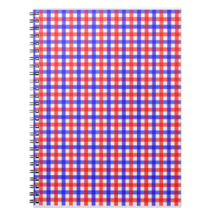 Cuaderno Patrón rojo azul de Gingham