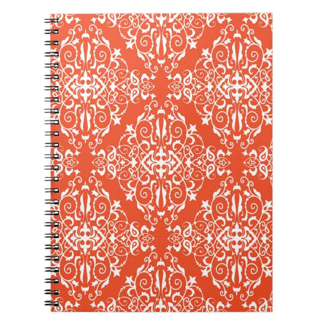 Cuaderno Patrón rojo ornamental sin soldadura (Frente)